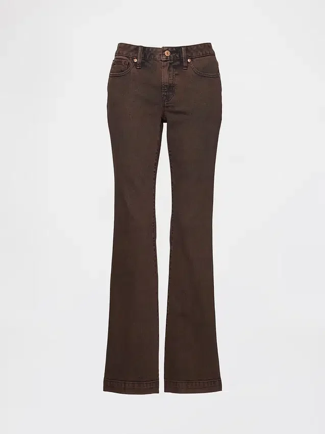Jeans taille basse, long et ajusté