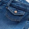 Jeans taille basse, long et ajusté