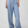 Jeans à taille basse, ultra-doux, ample et rayé, style années 90