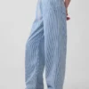 Jeans à taille basse, ultra-doux, ample et rayé, style années 90