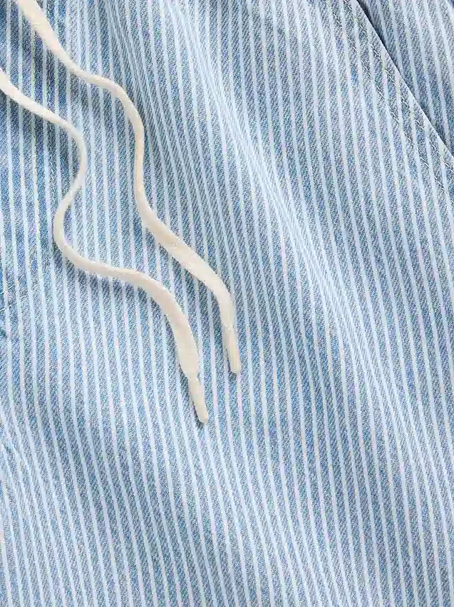 Jeans à taille basse, ultra-doux, ample et rayé, style années 90