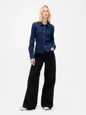 Jeans taille basse ultra-doux et très ample