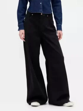 Jeans taille basse ultra-doux et très ample
