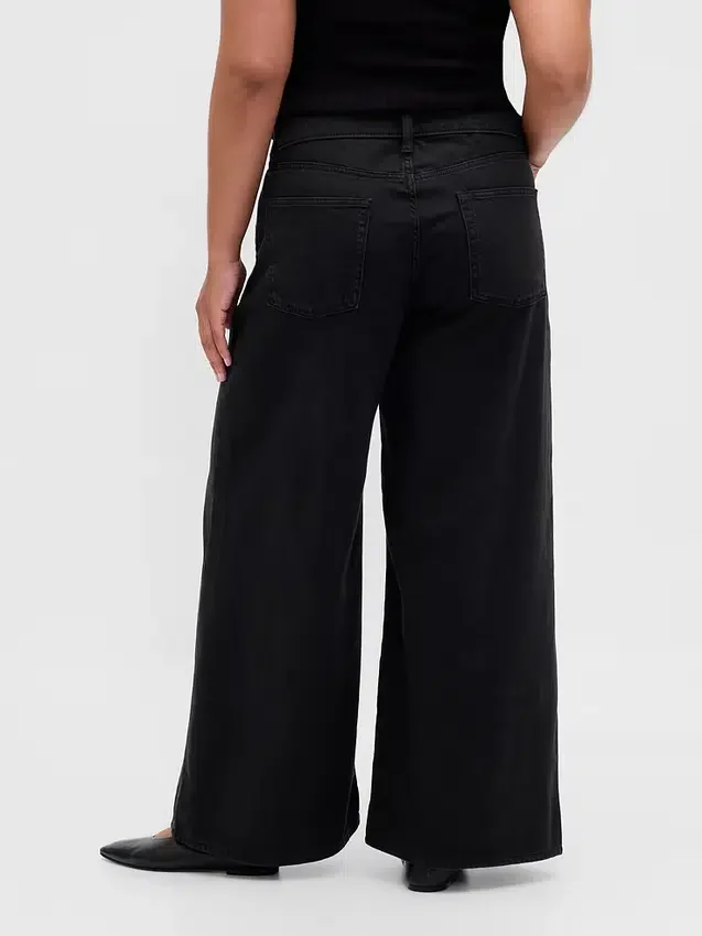 Jeans taille basse ultra-doux et très ample