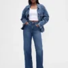 Jeans à taille haute et coupe large pour les silhouettes rondes