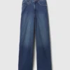 Jeans à taille haute et coupe large pour les silhouettes rondes