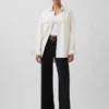 Jeans taille haute à jambes larges