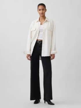 Jeans taille haute à jambes larges