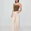 Jeans taille haute à jambes larges