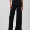 Jeans taille haute à jambes larges