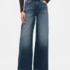 Jeans taille haute à jambes larges