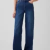 Jeans taille haute à jambes larges