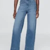 Jeans taille haute à jambes larges