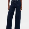 Jeans taille haute à jambes larges