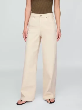 Jeans taille haute à jambes larges