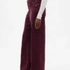 Jeans taille haute à jambes larges
