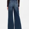 Jeans taille haute à jambes larges