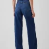Jeans taille haute à jambes larges