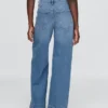 Jeans taille haute à jambes larges