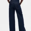 Jeans taille haute à jambes larges