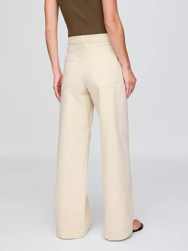 Jeans taille haute à jambes larges