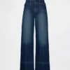 Jeans taille haute à jambes larges