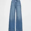 Jeans taille haute à jambes larges