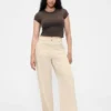 Jeans taille haute à jambes larges