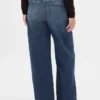 Jeans taille haute à jambes larges