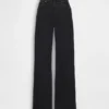 Jeans taille haute à jambes larges