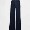 Jeans taille haute à jambes larges