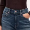 Jeans taille haute à jambes larges