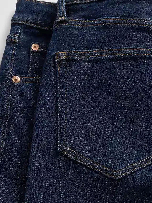 Jeans taille haute à jambes larges