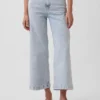 Jeans taille haute à jambes larges et longueur cheville