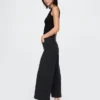 Jeans taille haute à jambes larges et longueur cheville