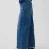 Jeans taille haute à jambes larges et longueur cheville