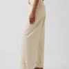 Jeans taille haute à jambes larges et longueur cheville