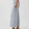 Jeans taille haute à jambes larges et longueur cheville
