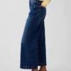 Jeans taille haute à jambes larges et longueur cheville