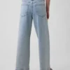 Jeans taille haute à jambes larges et longueur cheville