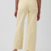 Jeans taille haute à jambes larges et longueur cheville