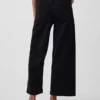 Jeans taille haute à jambes larges et longueur cheville
