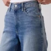 Jeans taille haute à jambes larges et longueur cheville