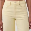 Jeans taille haute à jambes larges et longueur cheville