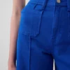 Jeans taille haute à jambes larges et longueur cheville