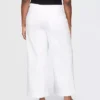 Jeans taille haute à jambes larges et longueur cheville