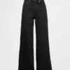 Jeans taille haute à jambes larges et longueur cheville
