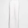 Jeans taille haute à jambes larges et longueur cheville