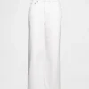Jeans taille haute à jambes larges et longueur cheville