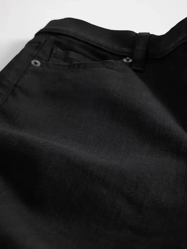 Jeans taille haute à jambes évasées